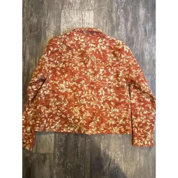 Baxter and Wells Women's button up Jackets size Large orange and blue - Picture 5 of 9